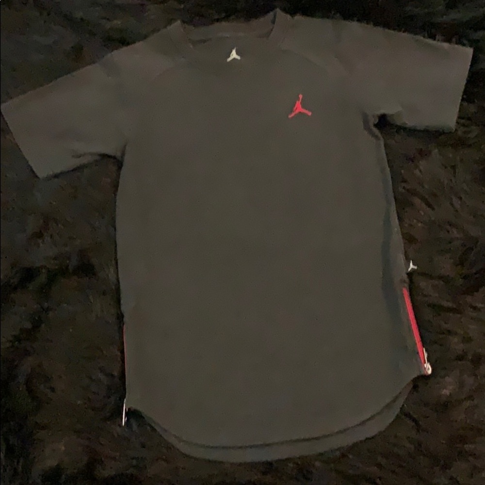 Nike Air Jordan Zip Sides S/S Tee Shirt Sz L